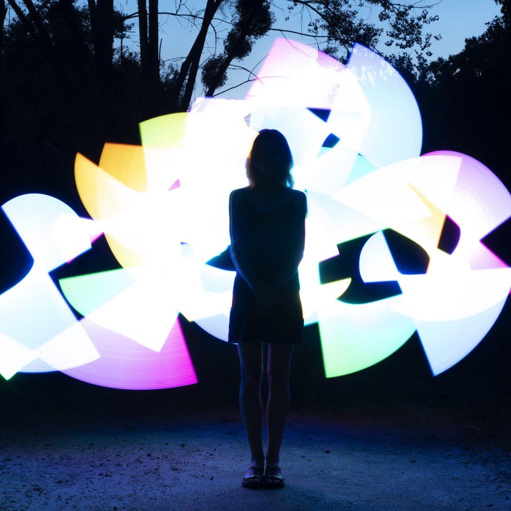 woman-with-colorful-lights-full-shot